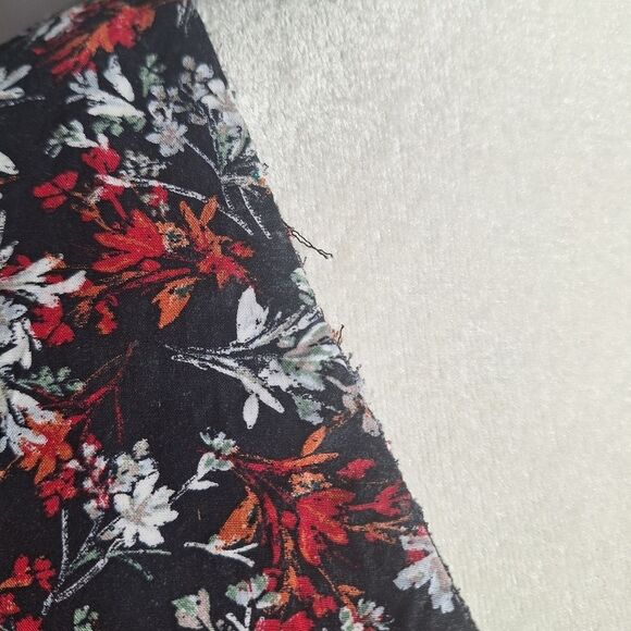 Zara Womens Cottagecore Tunic Top Floral 3/4 Sleeve Cinch Cuff Split Neck Small - Picture 12 of 12